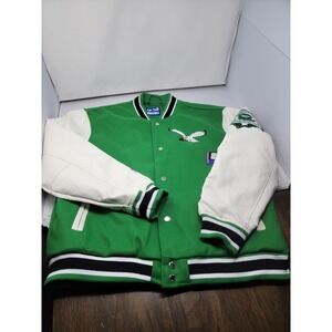 Philadelphia Eagles NFL Varsity Bomber Jacket Kelly Green NWT